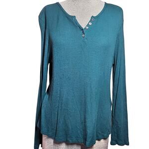 Nautica Waffle Knit Top Size Large